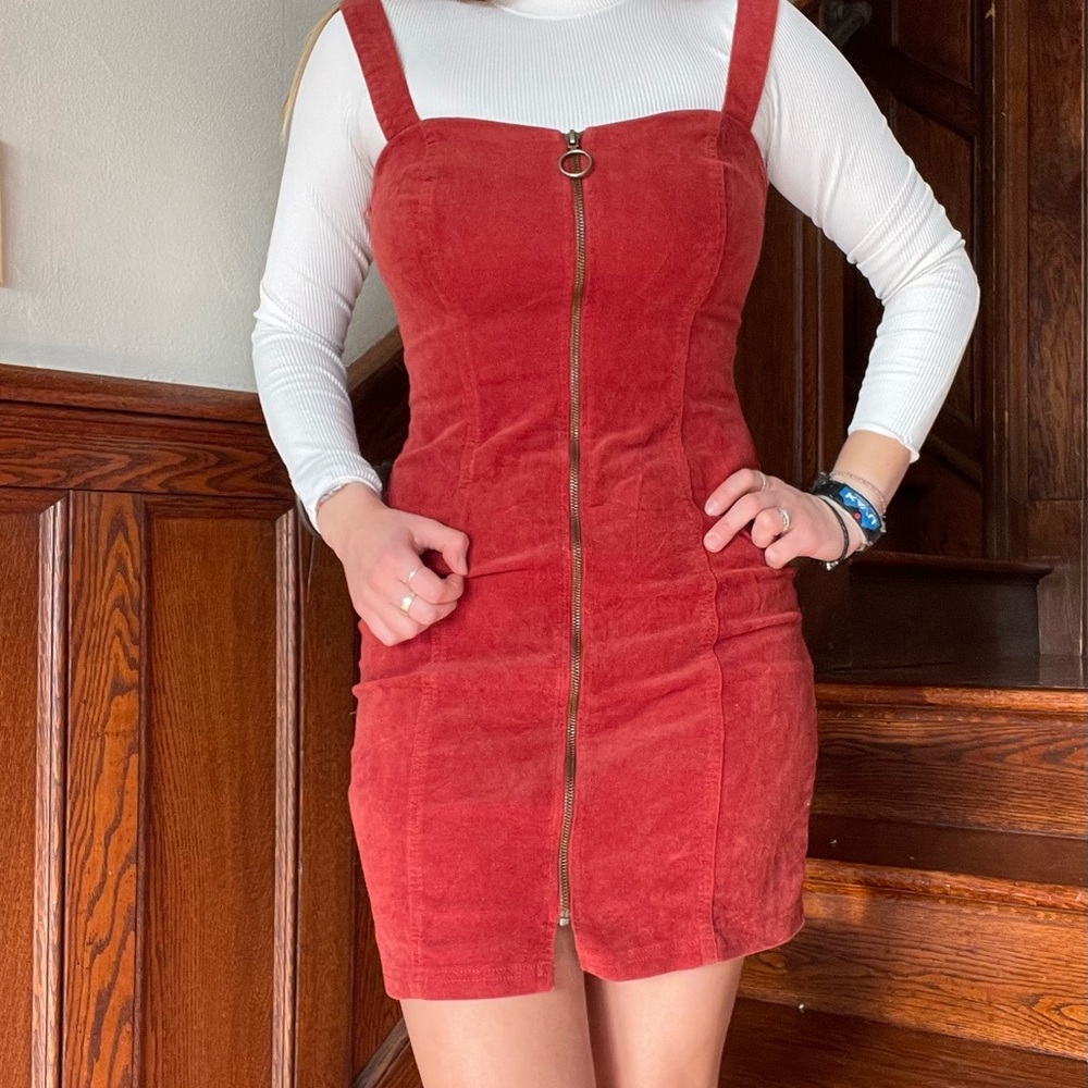 Forever 21 corduroy red dress